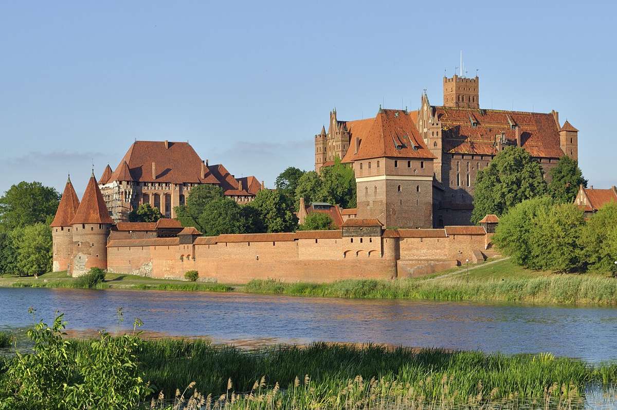 Malbork Castle on the river Nogat