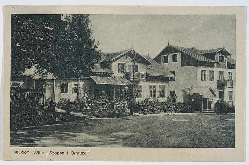 A pharmacy in the Polish town of Busko in the early 20th century