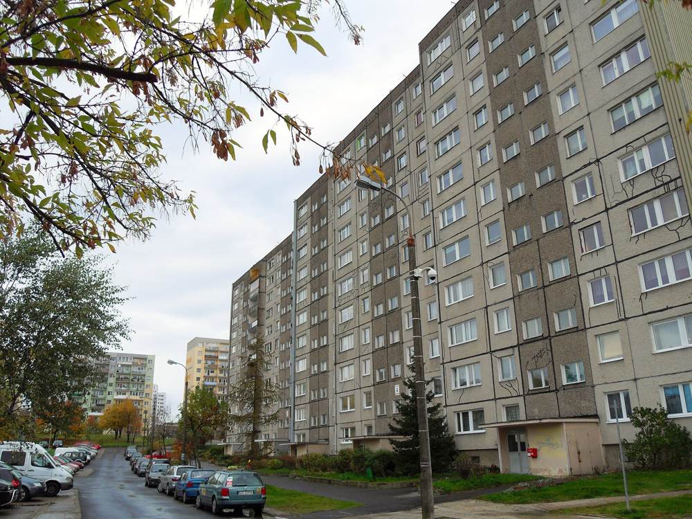 Residential streets in Gdańsk