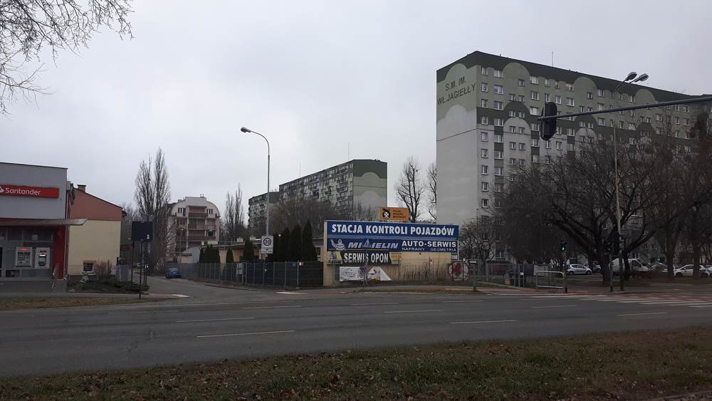 A vehicle inspection station in Łódź
