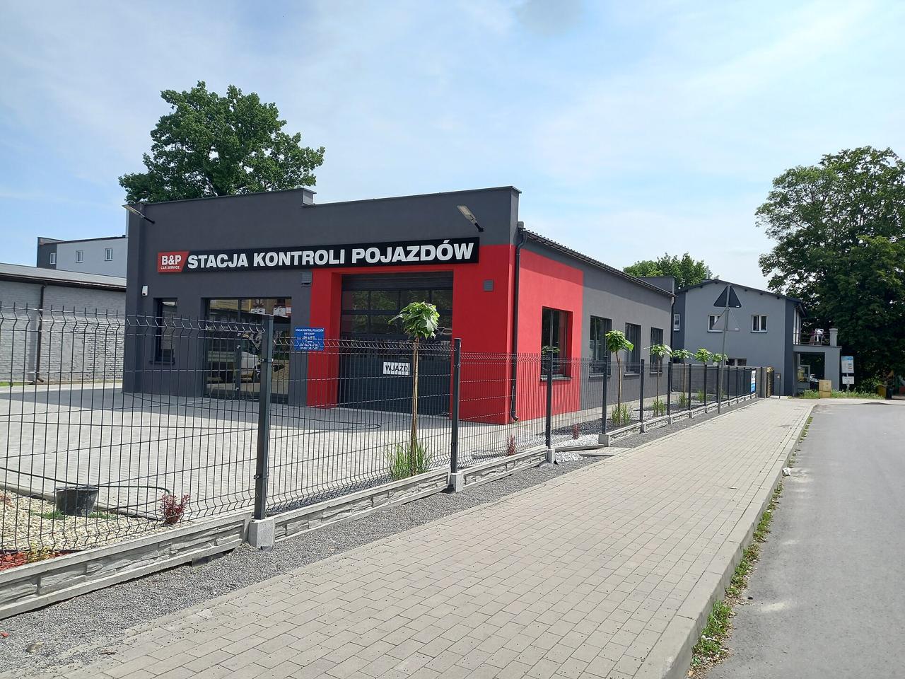 A vehicle inspection station in Sosnowiec