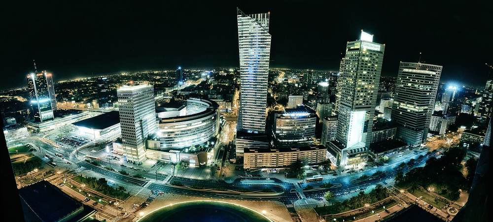 Office towers in central Warsaw