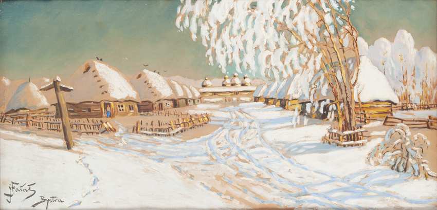 Winter in Bystra, a painting by Julian Falat
