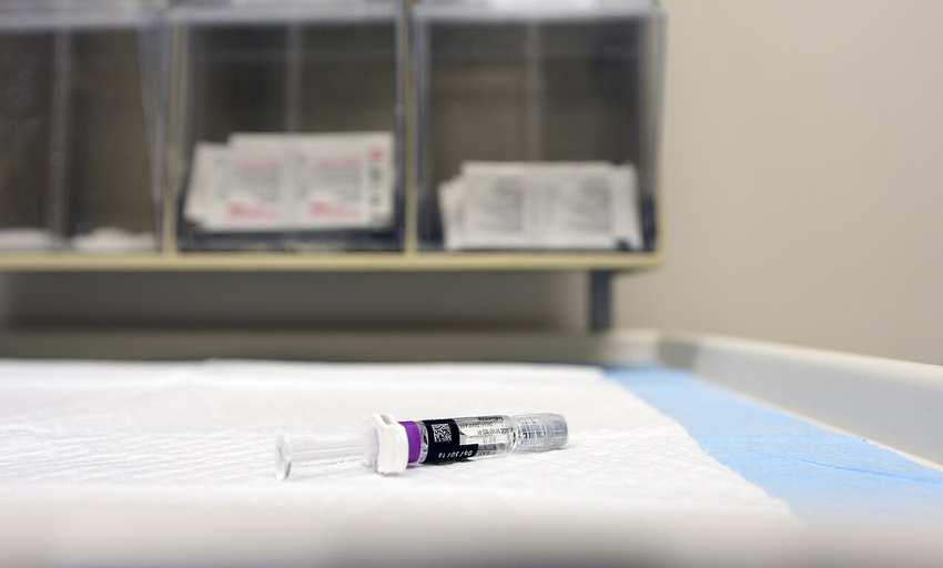 Vaccinations being given at a health clinic