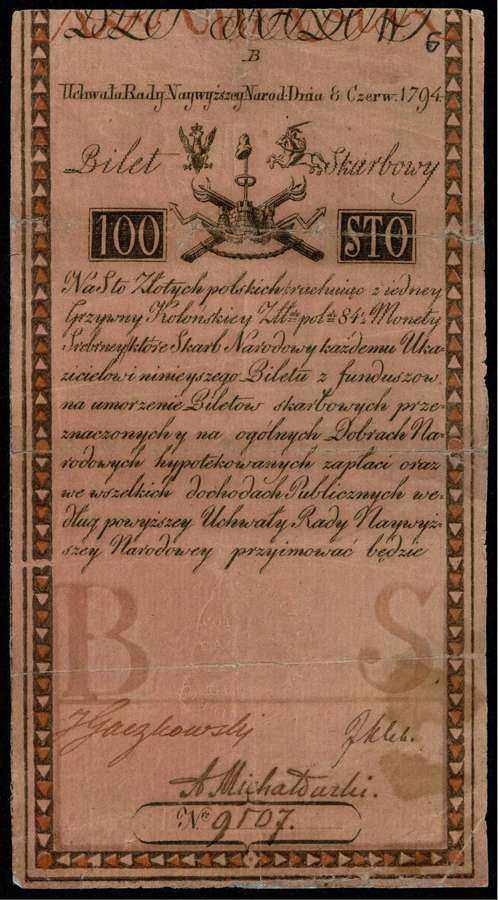 A historic Polish 100 złoty banknote - today the złoty trades freely and kantors must display their rates