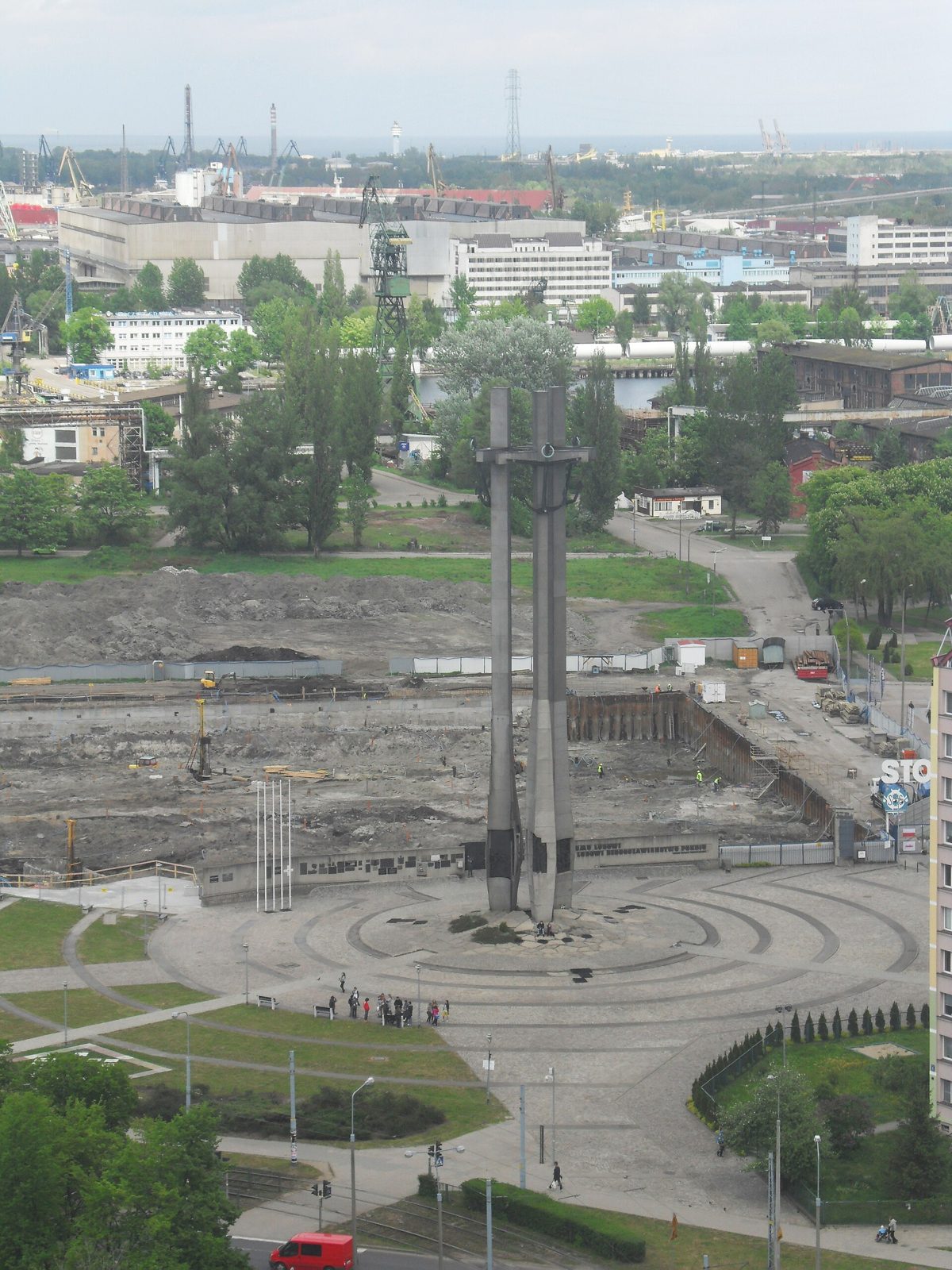 A monument at the Gdańsk shipyard