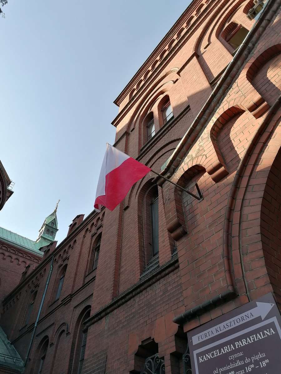 A Polish flag in Katowice