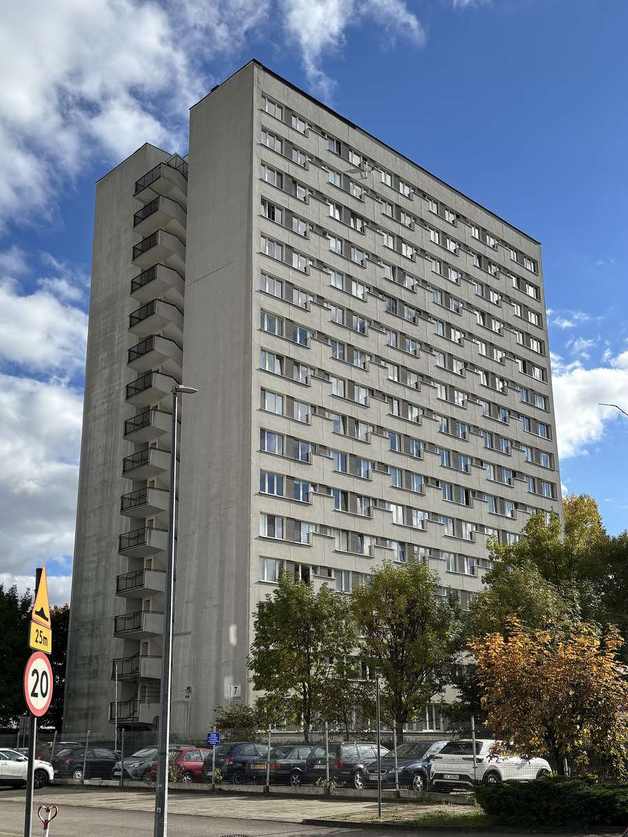 A typical Polish apartment block