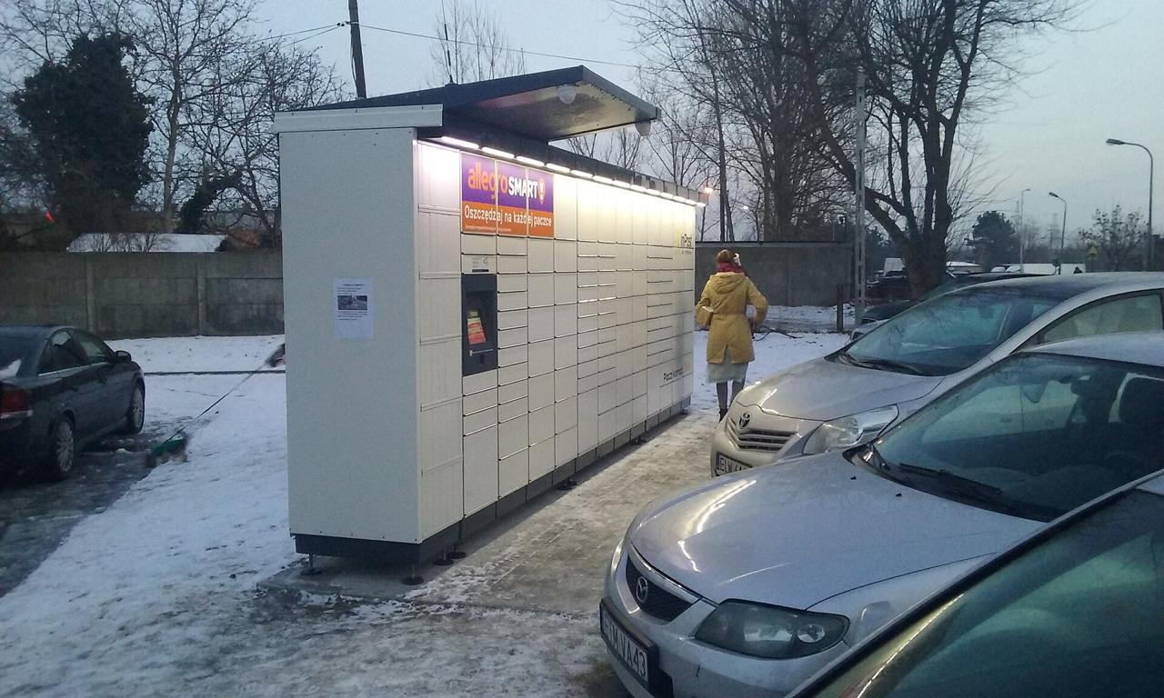 InPost parcel locker in a Polish town