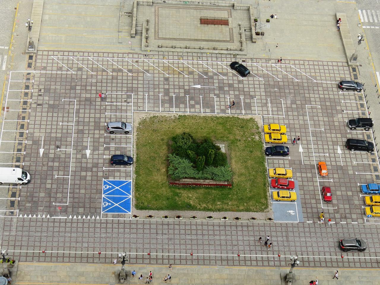 A car park in central Warsaw